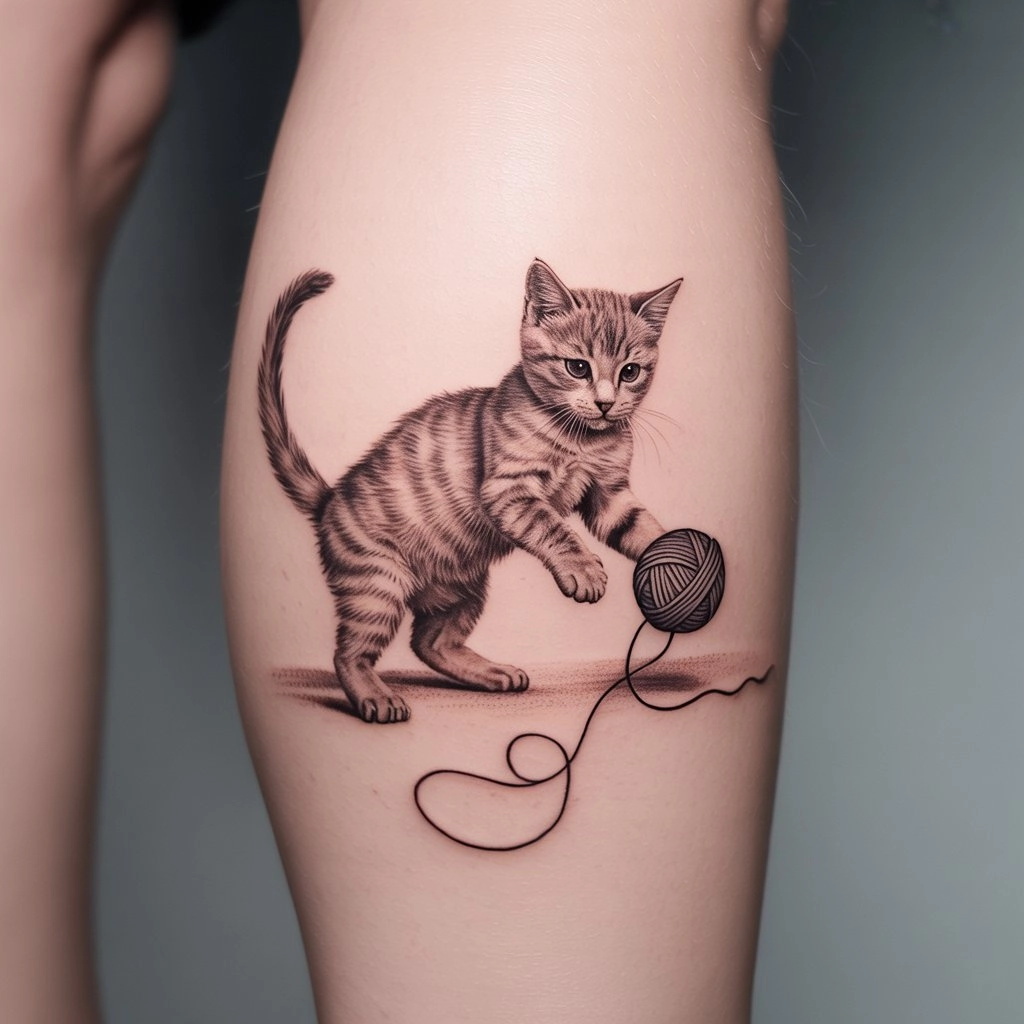 18. Cat Playing With a Ball of Yarn