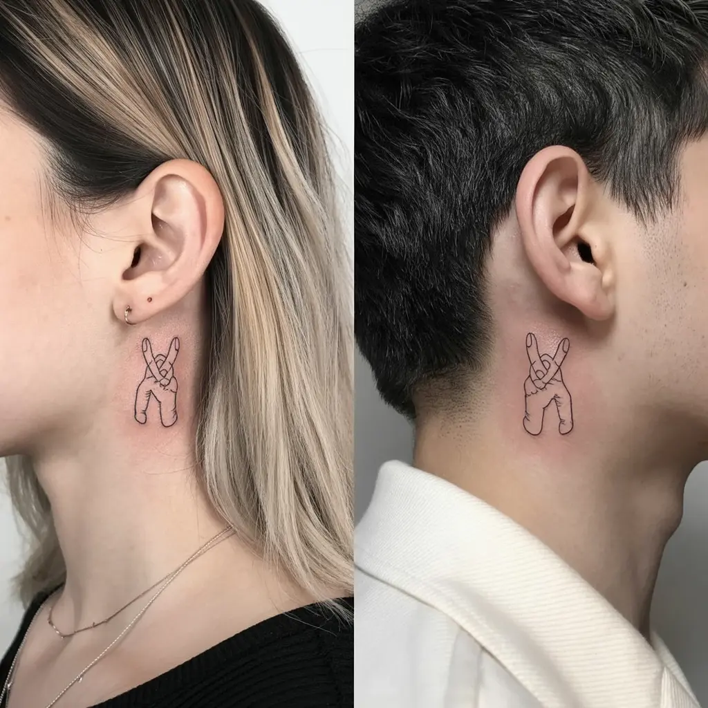 Wholesome & Lighthearted Love – matching tattoos for best friends with charming icons such as pandas, cherries, balloons, or ice cream cones.

