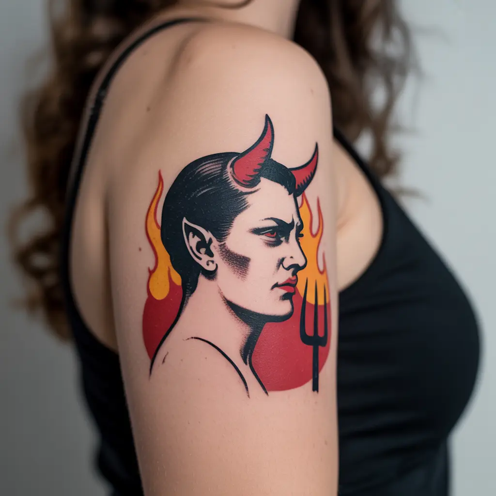 24. Distinctive Devil in Classic Ink