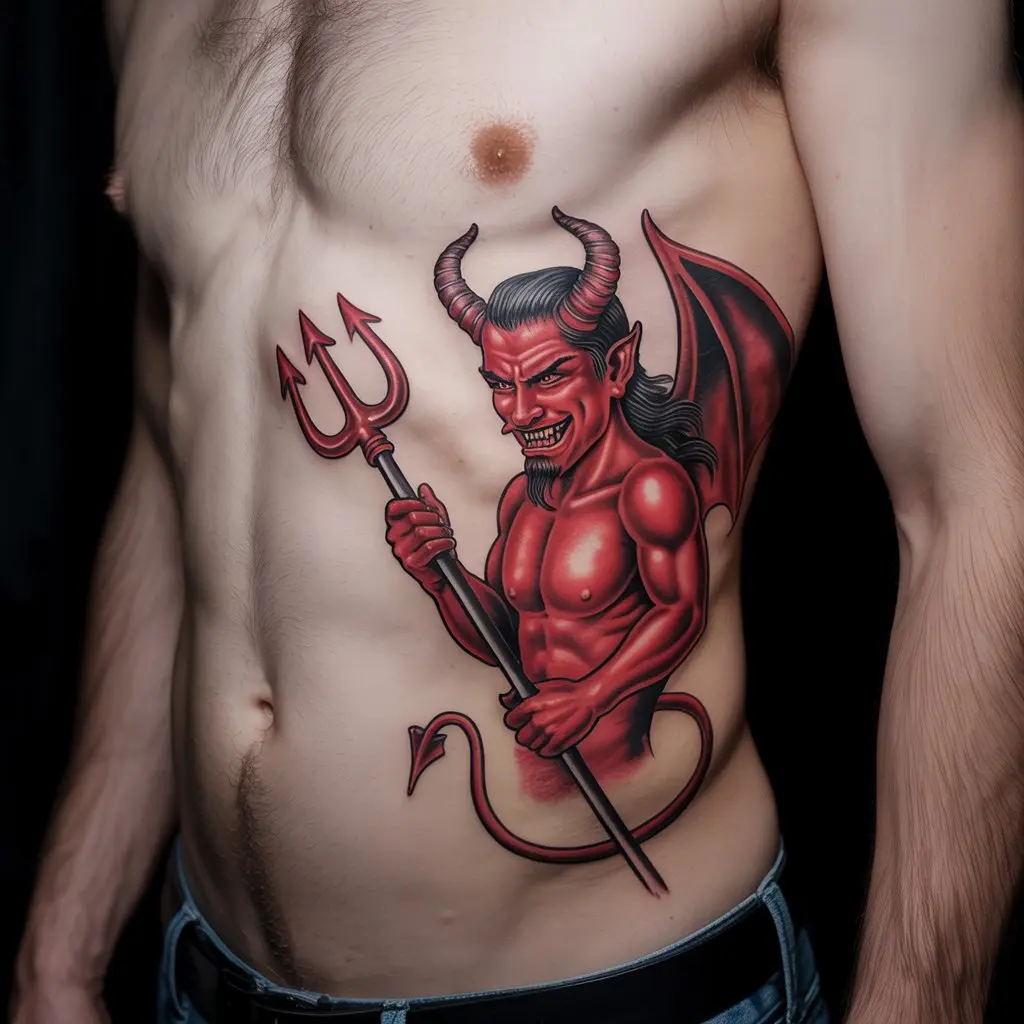 25. Mesmerizing Devil-Inspired Tattoo Design
