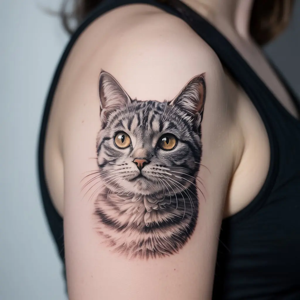 3. Small Realistic Cat Portrait