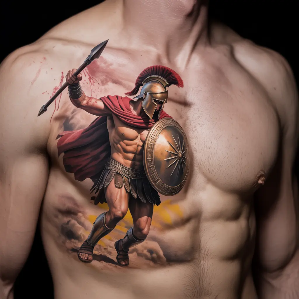 3. Spartan Warrior Tattoo
