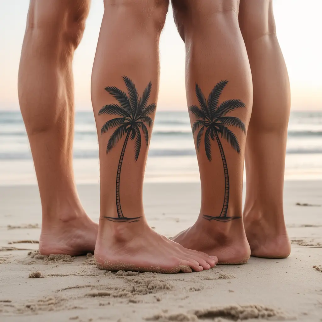 Boldly placed matching tattoos for best friends symbolizing sisterhood and unity.

