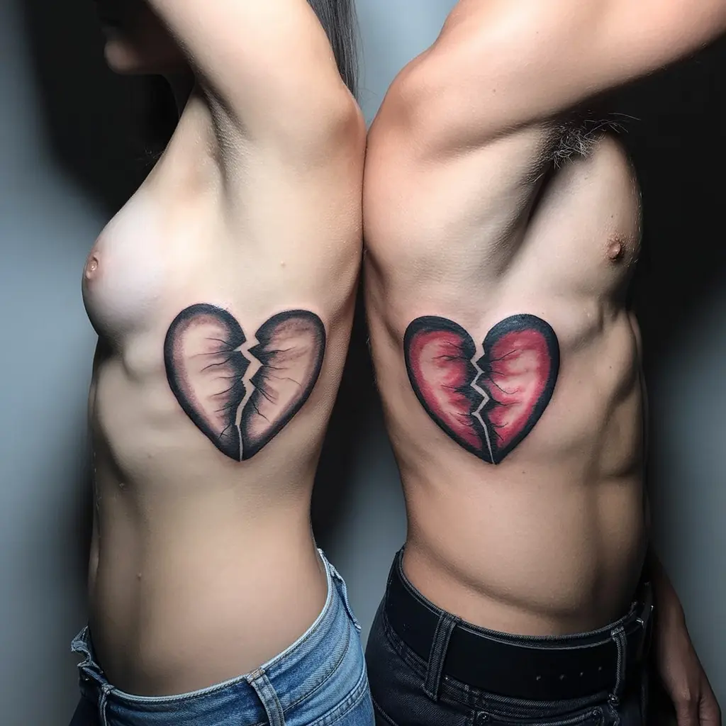 Stylish matching tattoos for best friends symbolizing perfect emotional and personal balance.

