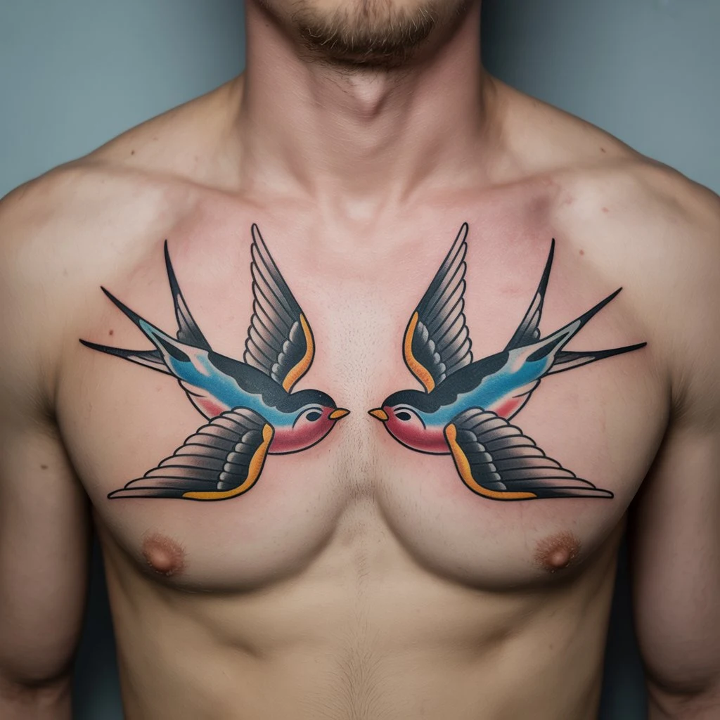 52. Twin Swallows Over the Heart