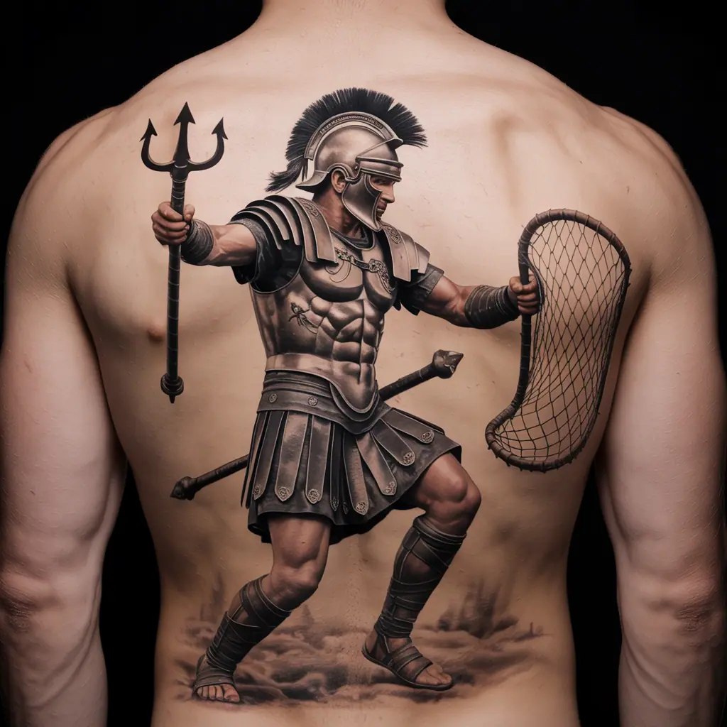 6. Roman Gladiator Tattoo