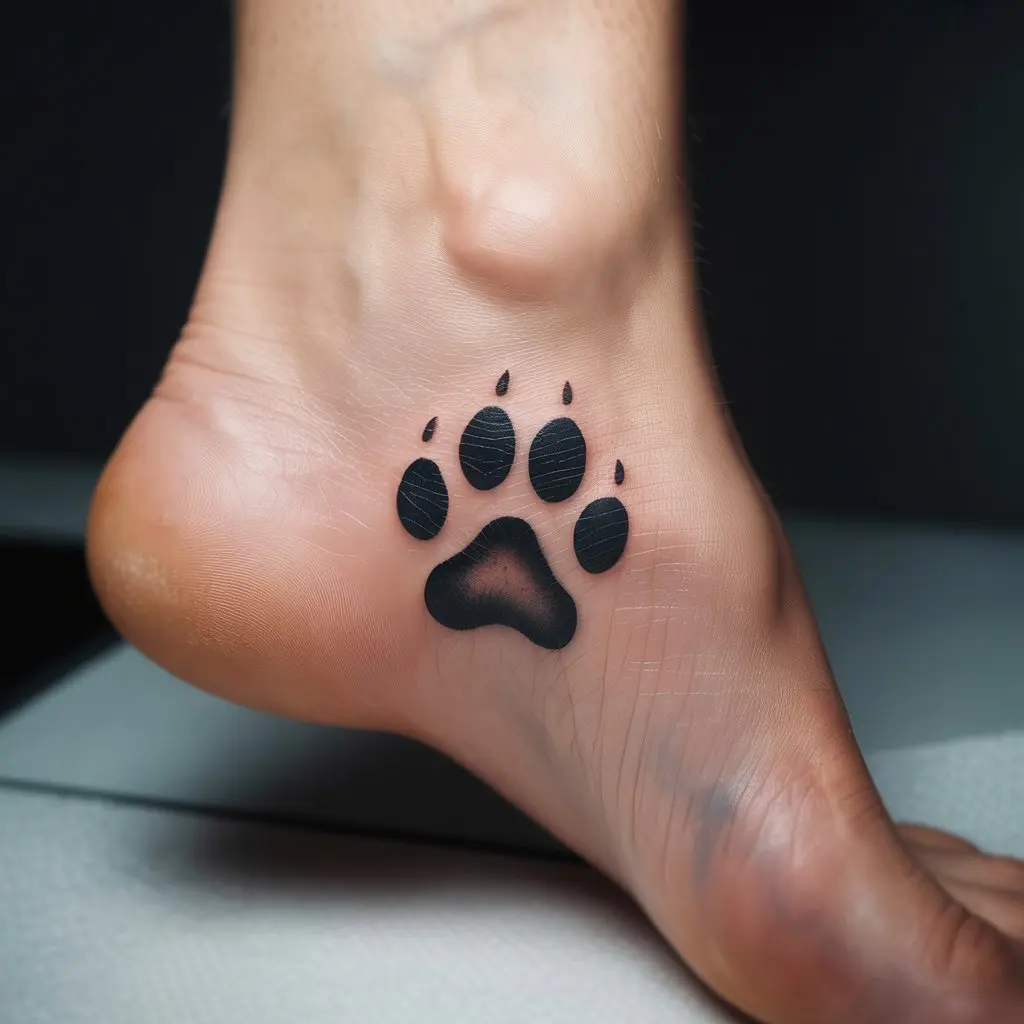 7. Cat Paw Print Tattoo