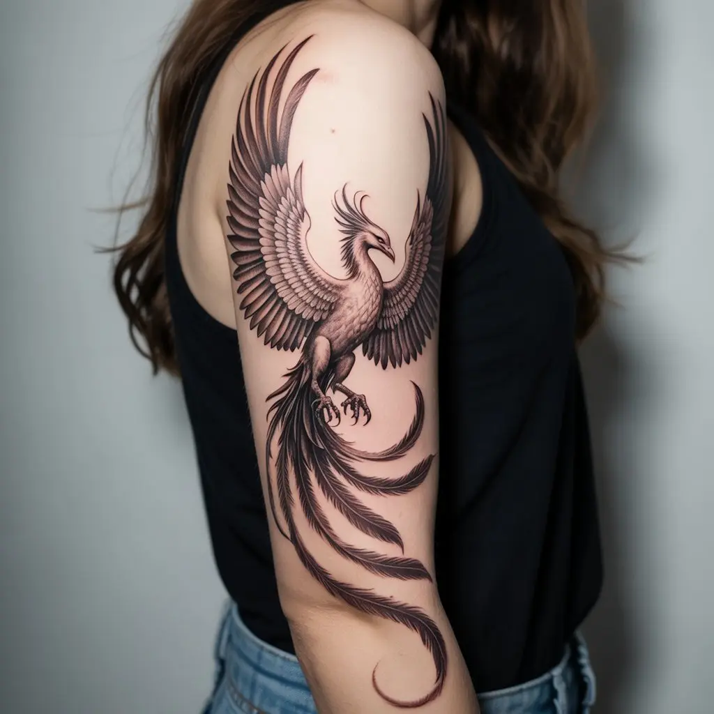 8. Phoenix Wrapped Around the Arm