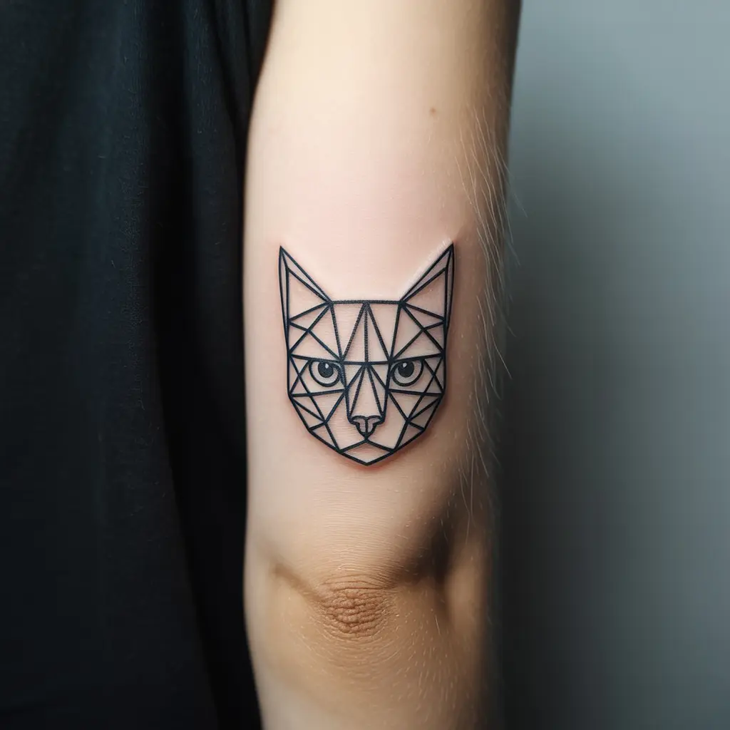 8. Small Geometric Cat Design