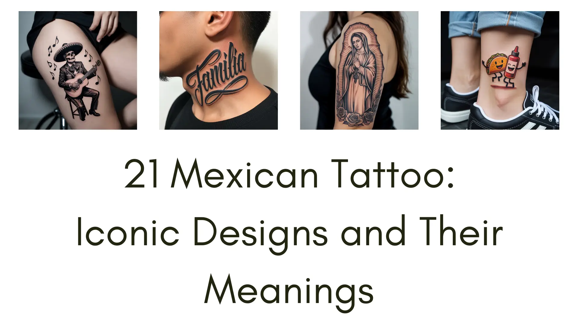 Vibrant Mexican tattoo design featuring a colorful La Catrina with sugar skulls and Aztec patterns on a black background.