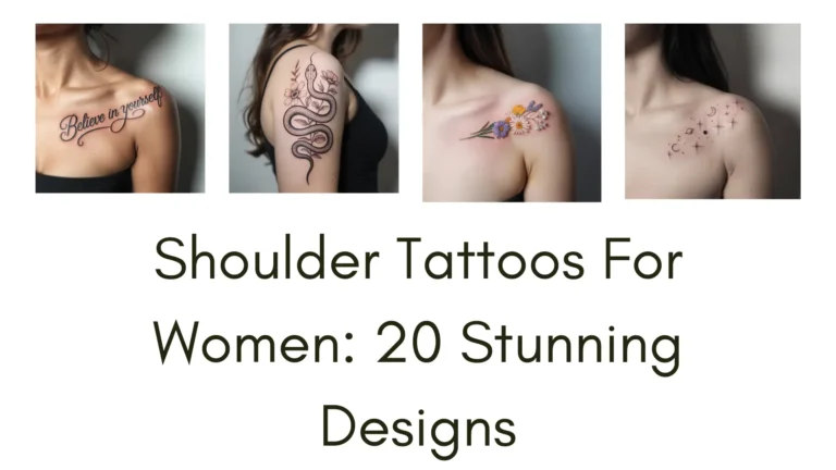 "Discover 20 stunning shoulder tattoos for women, from delicate butterfly designs to bold floral and celestial art. Find inspiration for your next ink with these feminine, meaningful tattoo ideas."